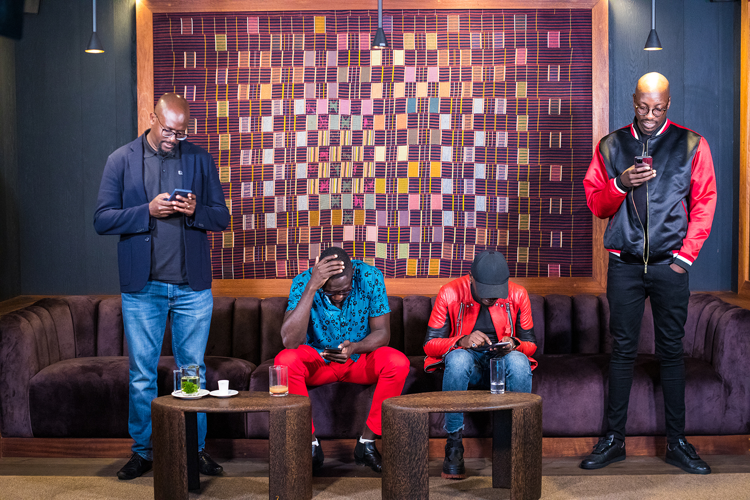 Photo of #GrandAcresBazara session with Solomon Wangwe and #SautiSol's Chimano, Polycarp and Bien